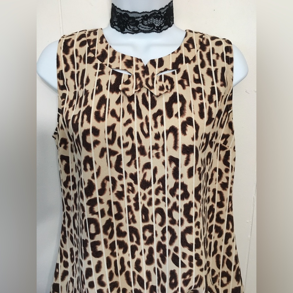 Cabi Leopard / Cheetah Print Blouse Top - Picture 3 of 11